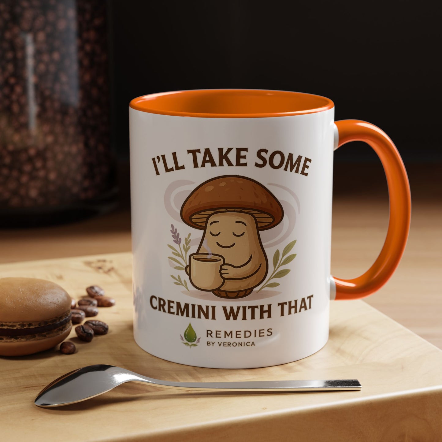 Mushroom Coffee Mug - "I'll Take Some Cremini With That" (SHIPS FREE)