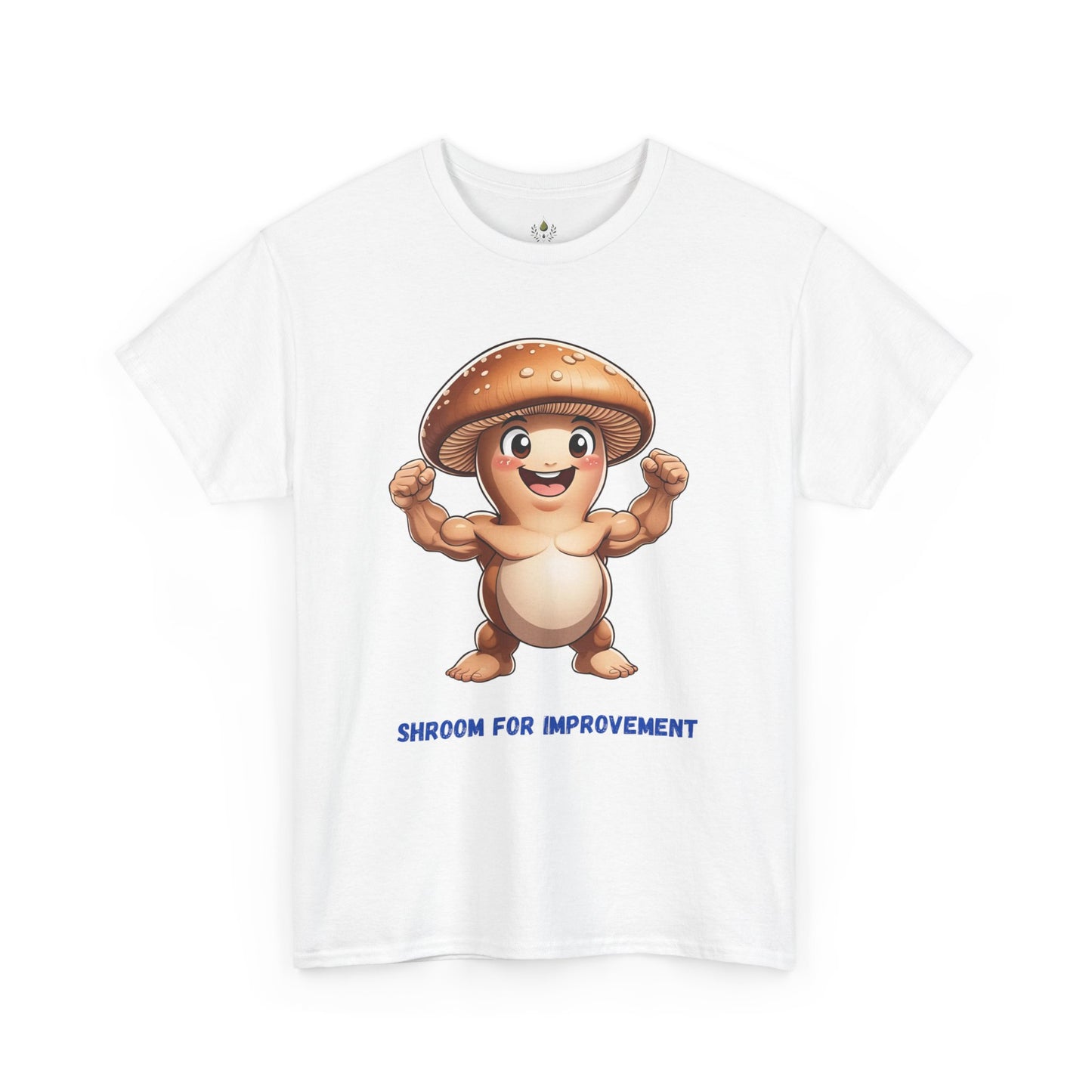 Shroom For Improvement Cotton T-Shirt, Funny Mushroom Pun Tee, Gym Tee, Chill Gift  FREE SHIPPING