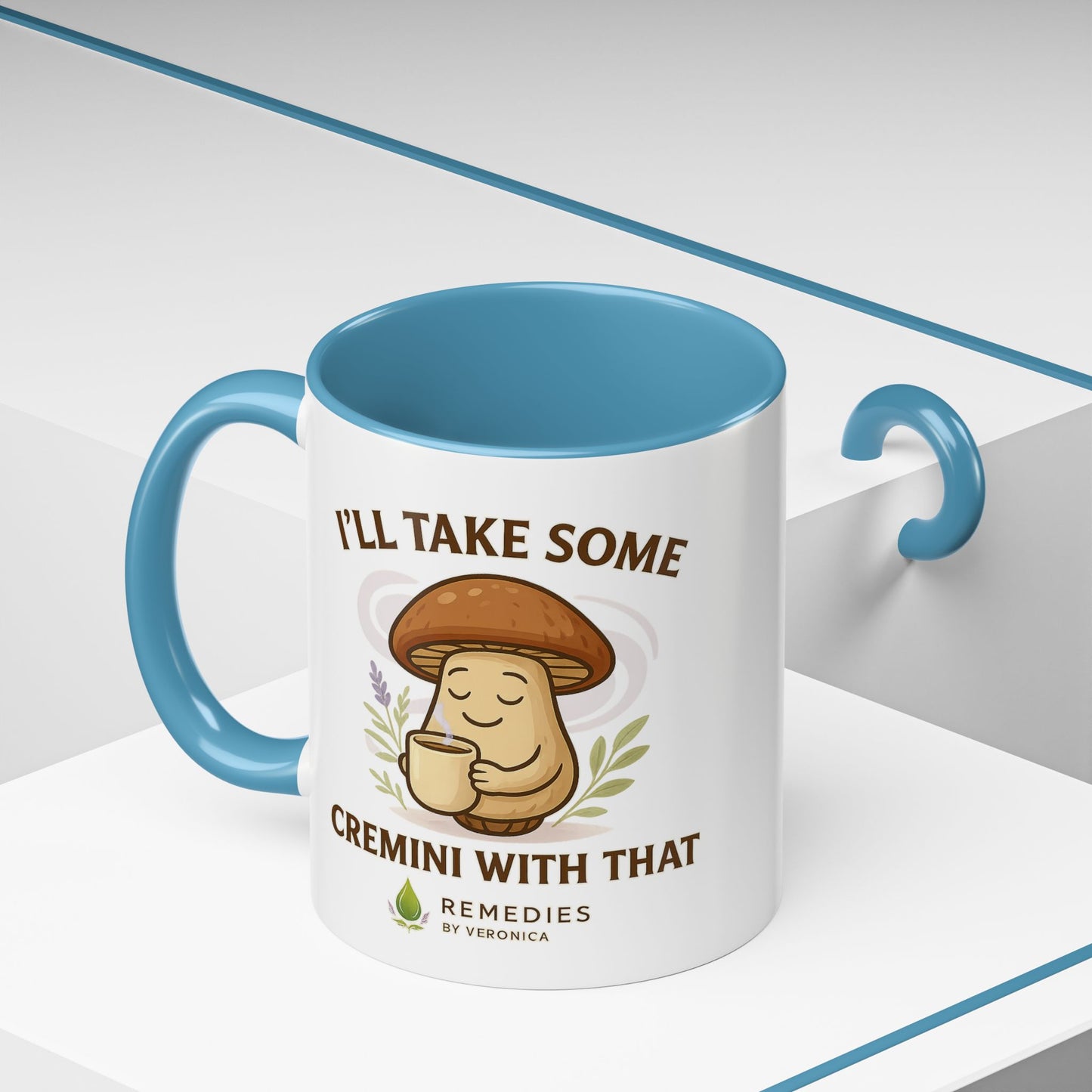 Mushroom Coffee Mug - "I'll Take Some Cremini With That" (SHIPS FREE)