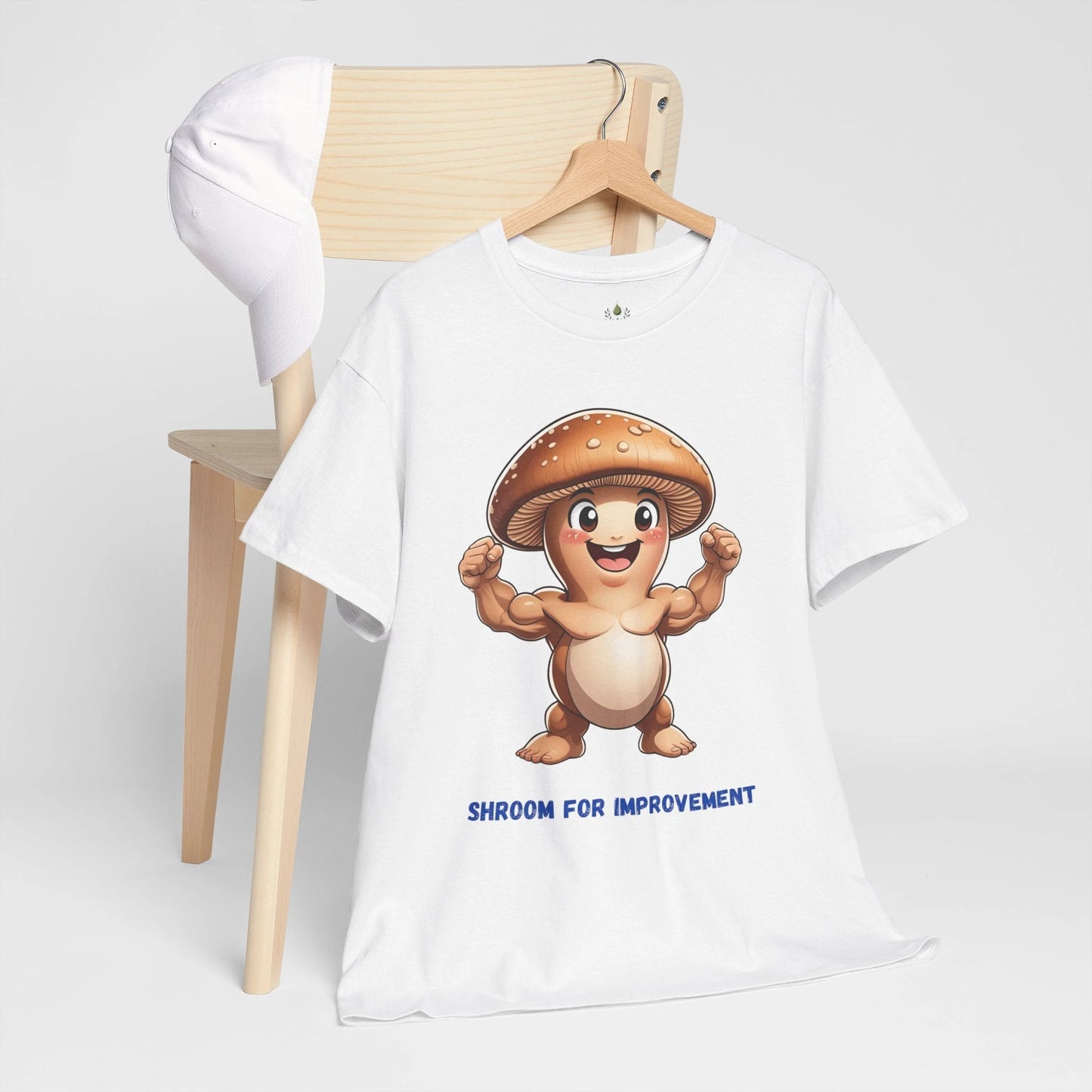 Mushroom Tee — "Shroom for Improvement" Whimsical Wellness Shirt by Printify