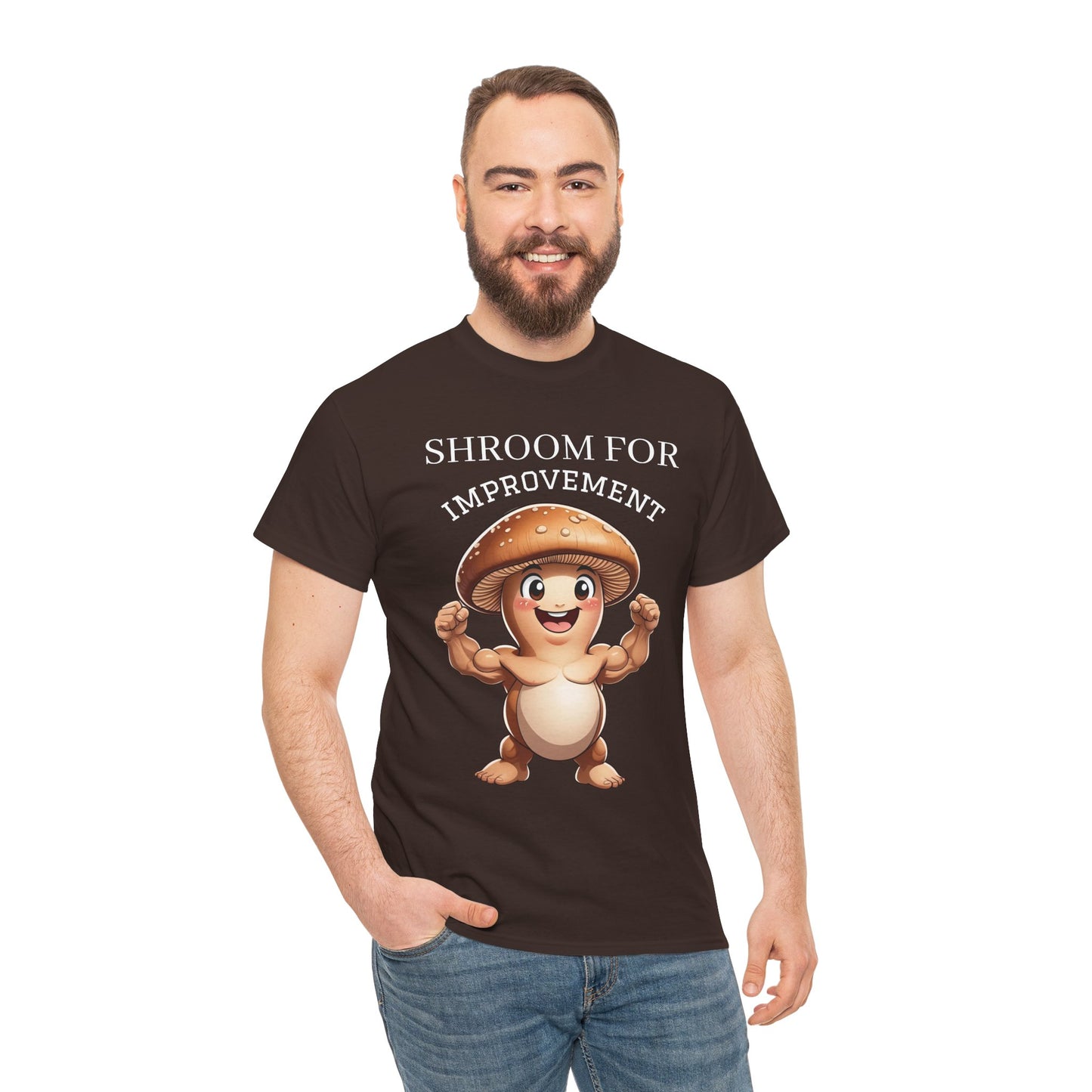 Shroom For Improvement (2) Mushroom Pun Tee