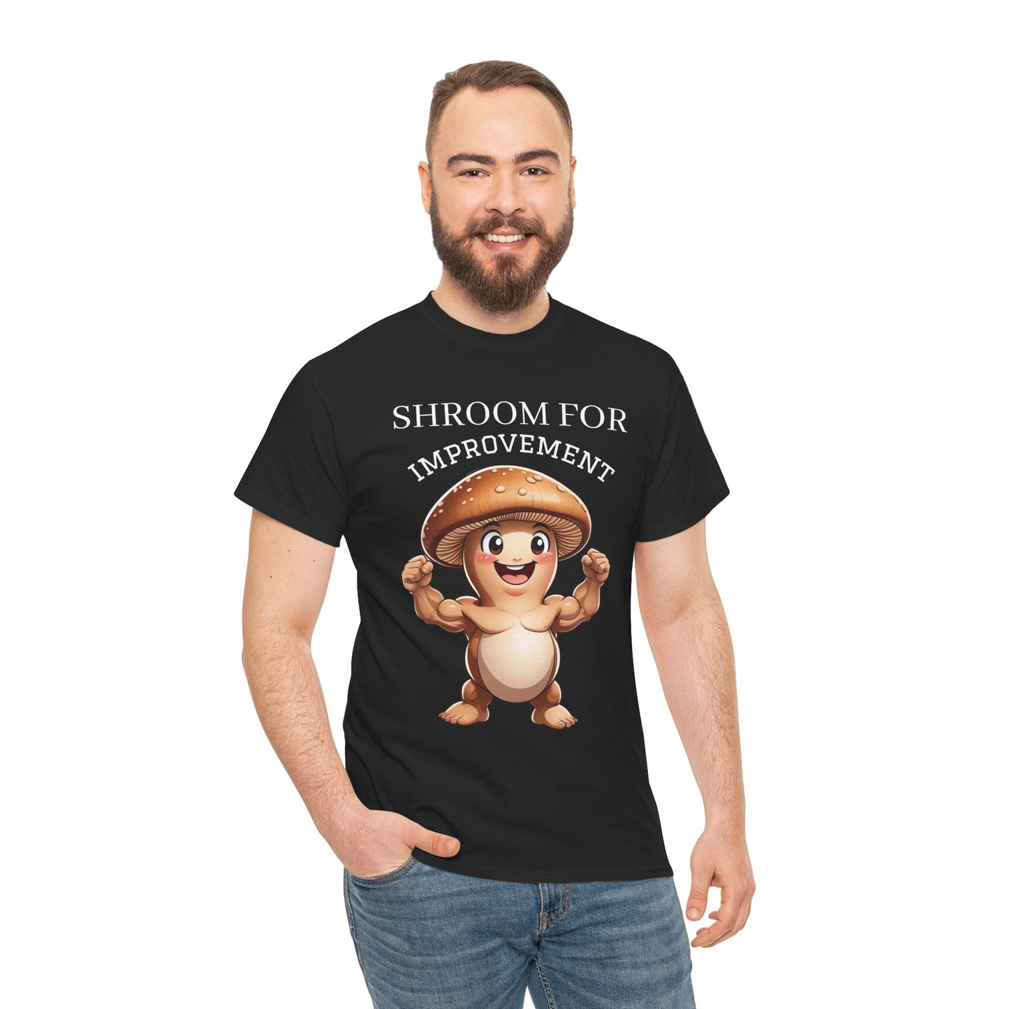 Shroom For Improvement (2) Mushroom Pun Tee