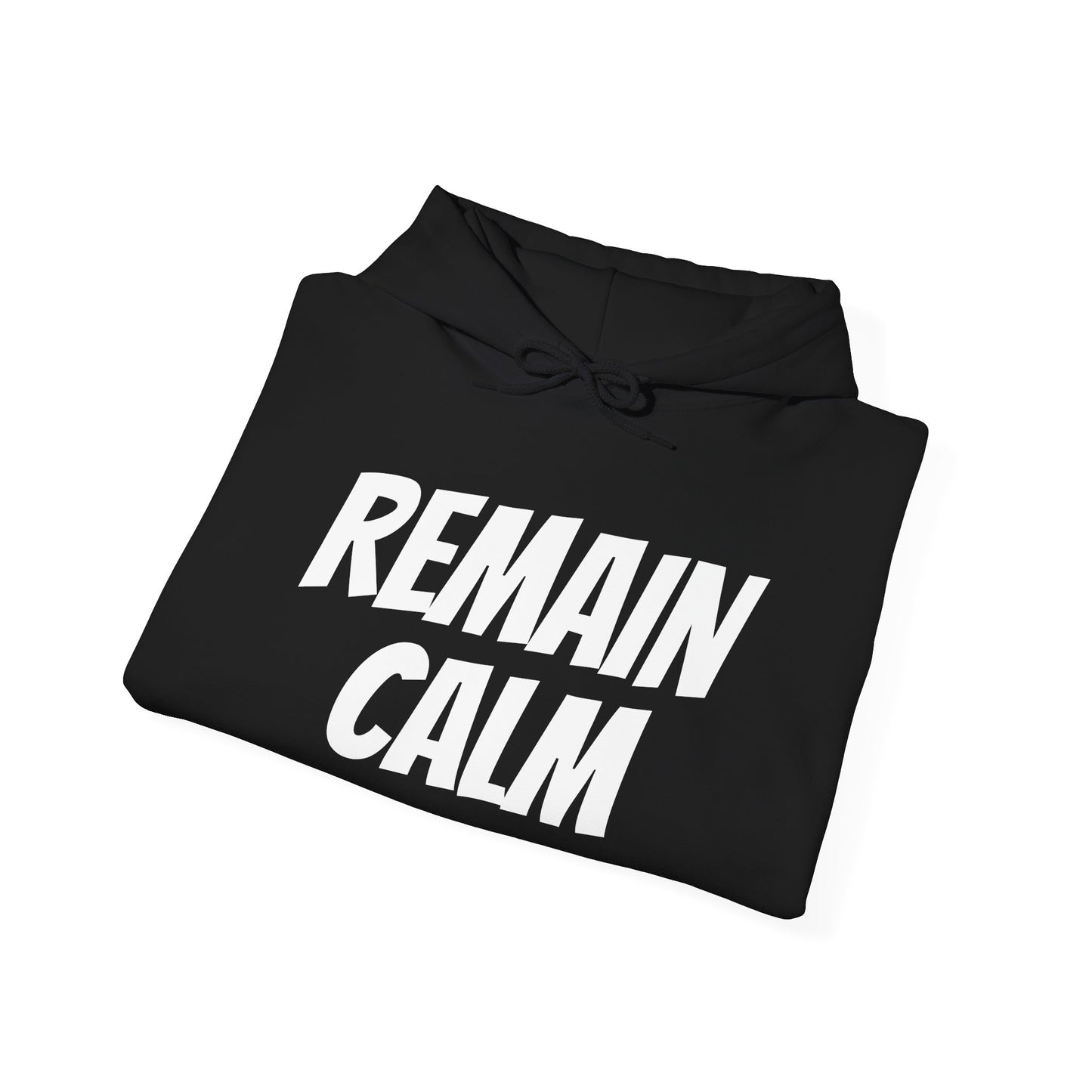 Relaxed Fit Hoodie with 'Remain Calm' Design - Perfect for Stress Relief & Everyday Comfort