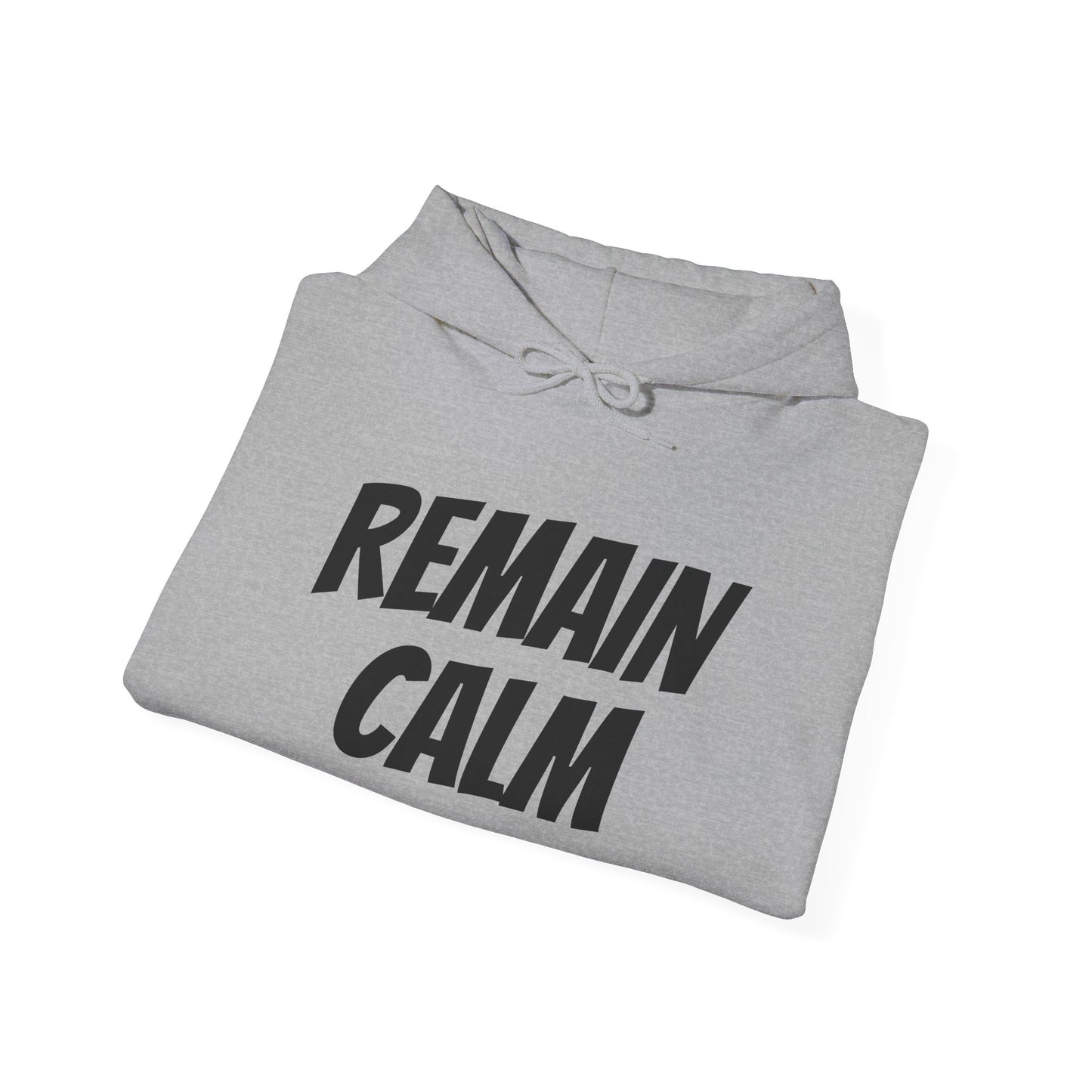 Relaxed Fit Hoodie with 'Remain Calm' Design - Perfect for Stress Relief & Everyday Comfort
