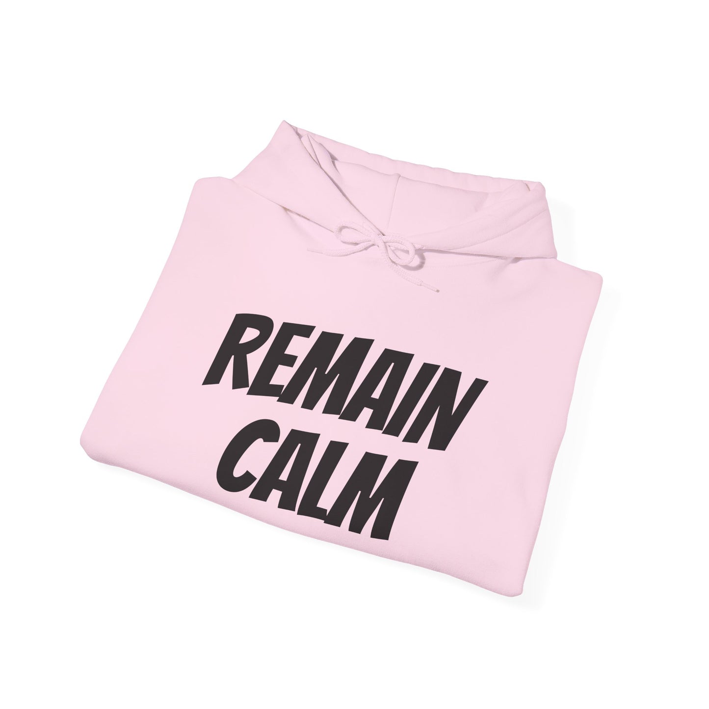 Relaxed Fit Hoodie with 'Remain Calm' Design - Perfect for Stress Relief & Everyday Comfort