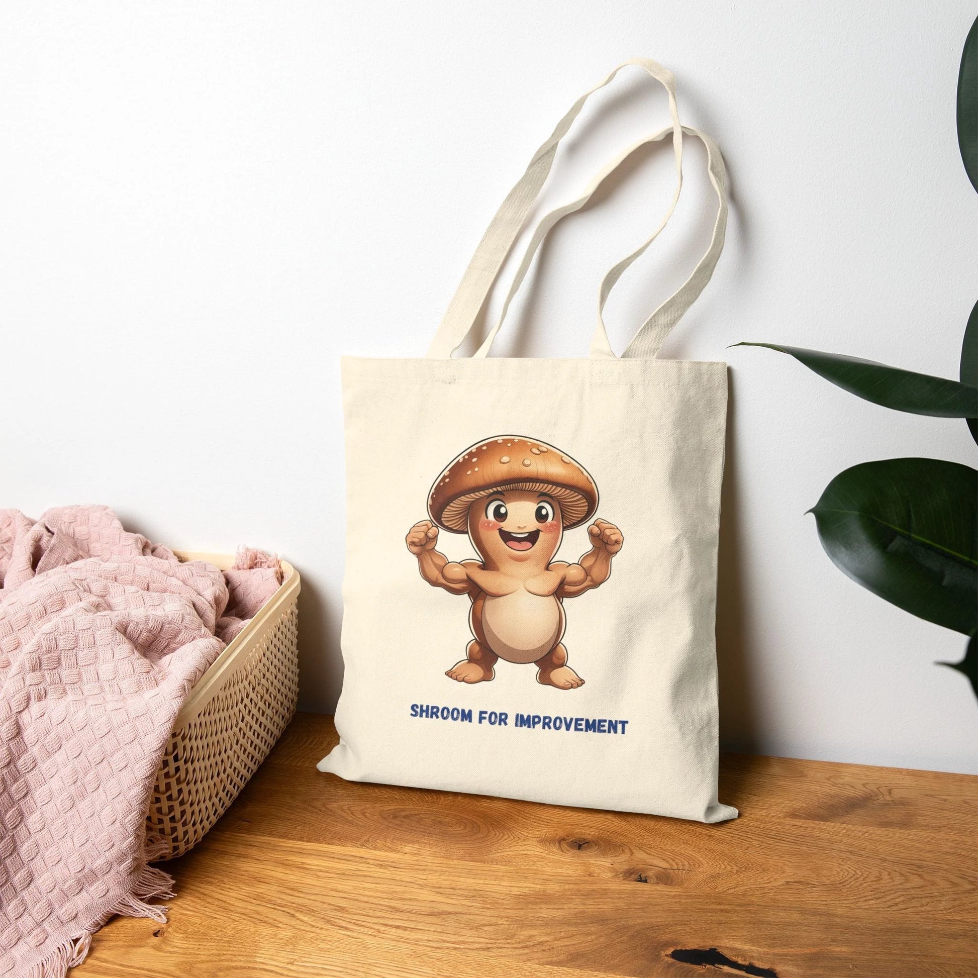 Funny Mushroom Eco-Friendly Canvas Tote Bag - Shop in Style! by Printify