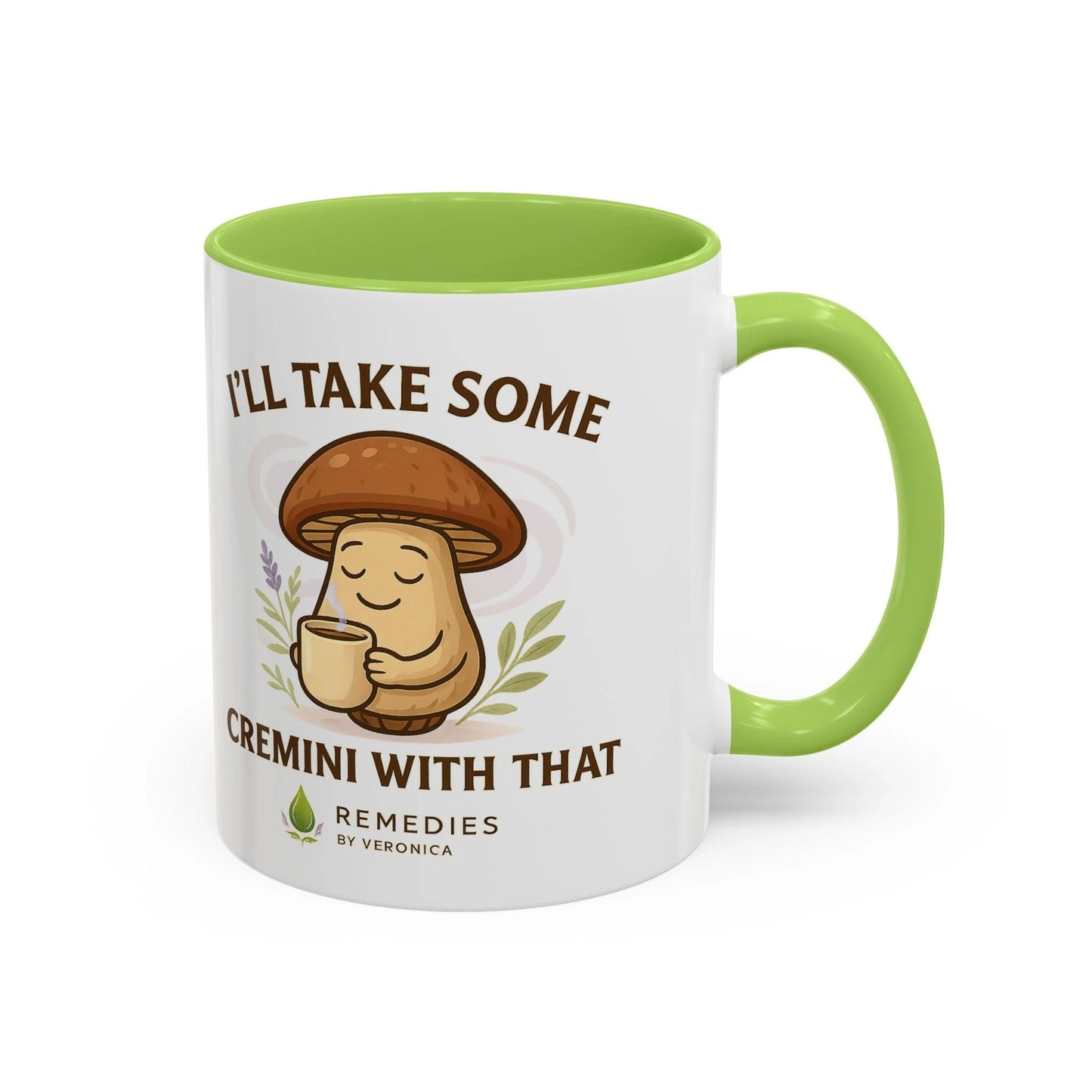 Mushroom Coffee Mug - "I'll Take Some Cremini With That" MULTIPLE COLOR OPTIONS by Printify