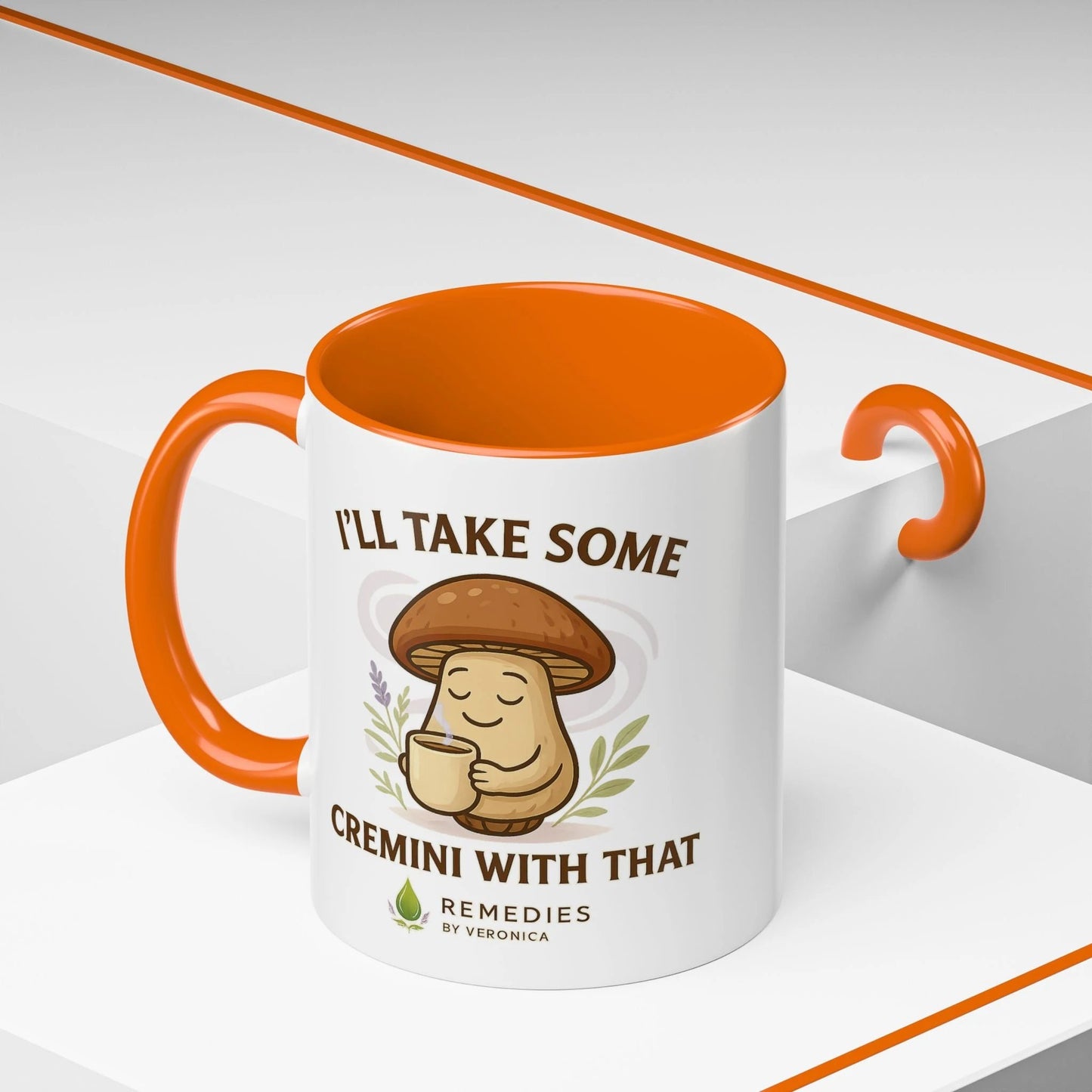 Mushroom Coffee Mug - "I'll Take Some Cremini With That" MULTIPLE COLOR OPTIONS by Printify