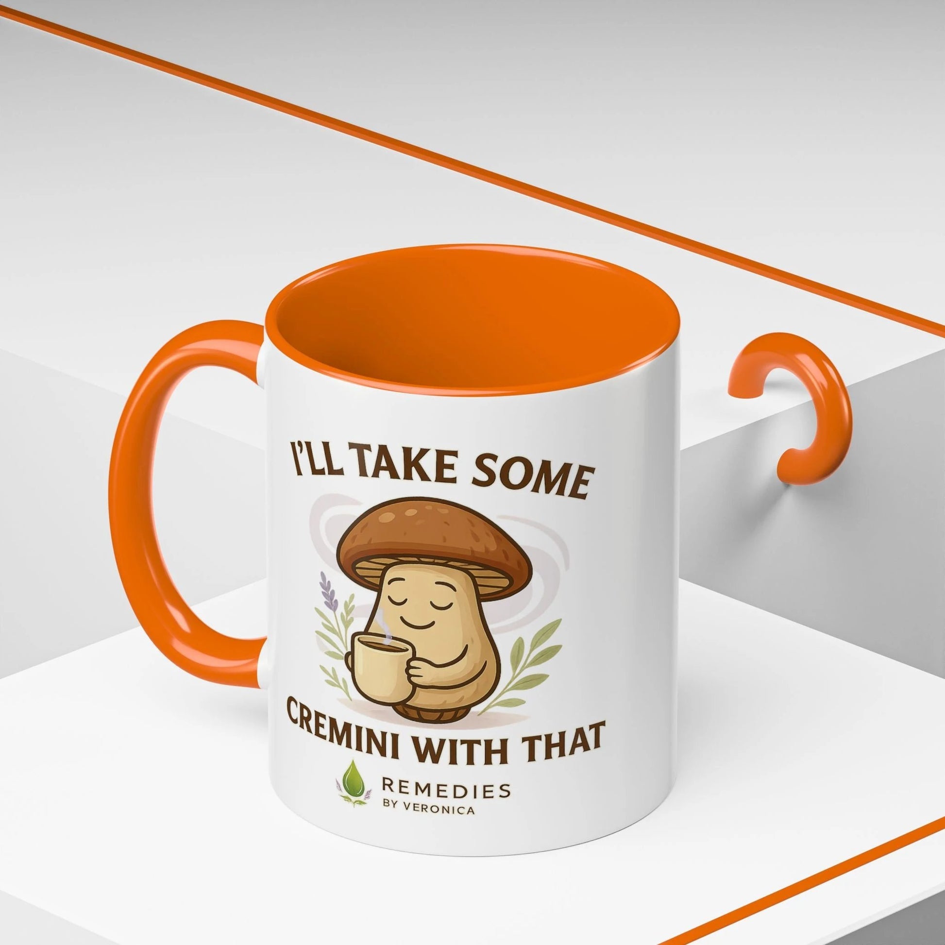 Mushroom Coffee Mug - "I'll Take Some Cremini With That" MULTIPLE COLOR OPTIONS by Printify