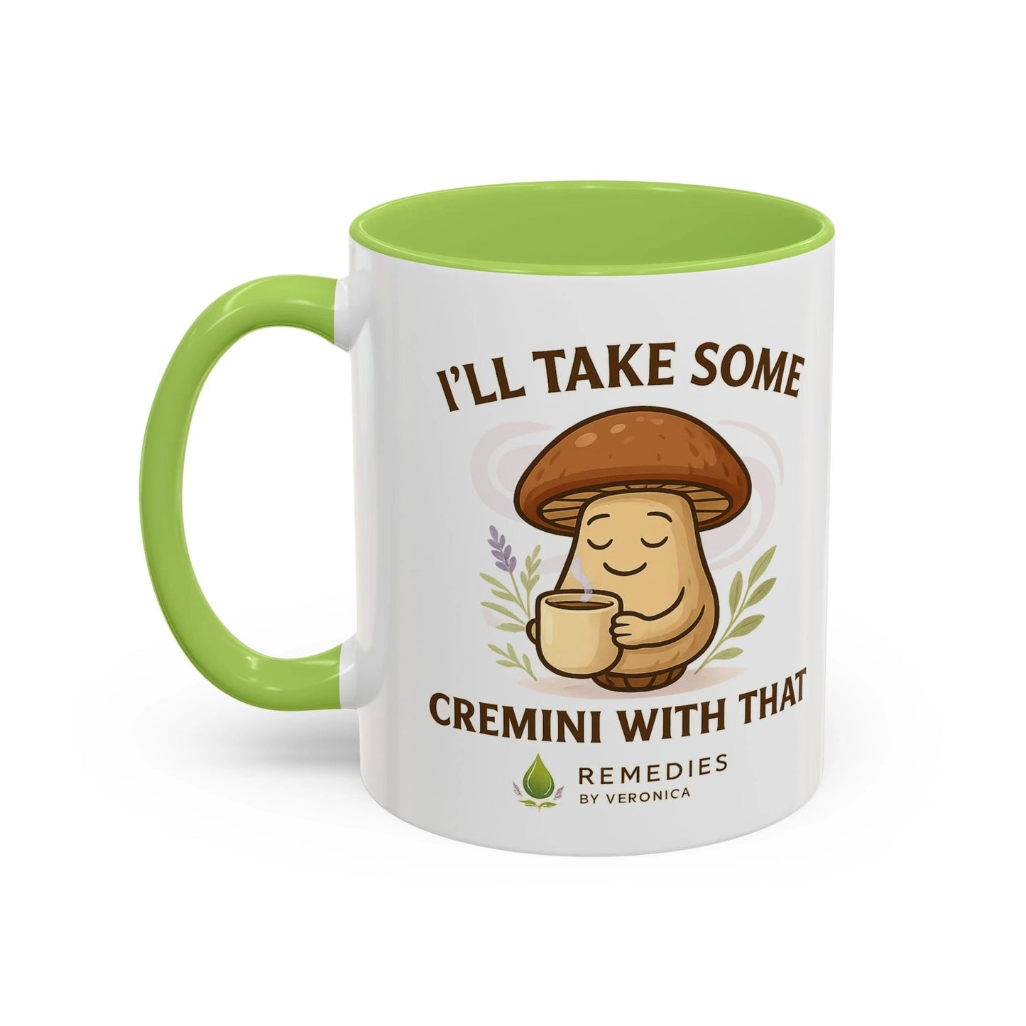 Mushroom Coffee Mug - "I'll Take Some Cremini With That" MULTIPLE COLOR OPTIONS by Printify