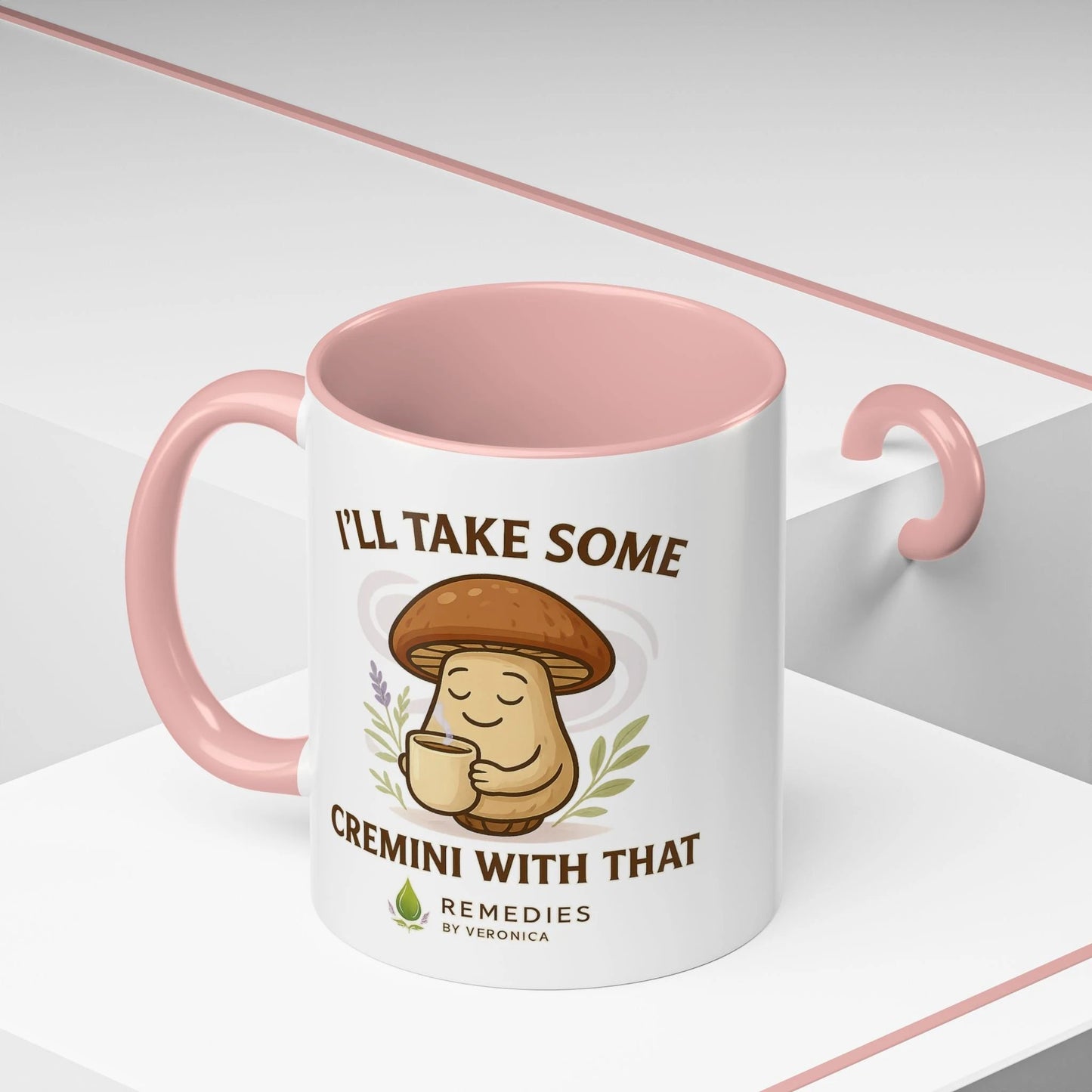 Mushroom Coffee Mug - "I'll Take Some Cremini With That" MULTIPLE COLOR OPTIONS by Printify