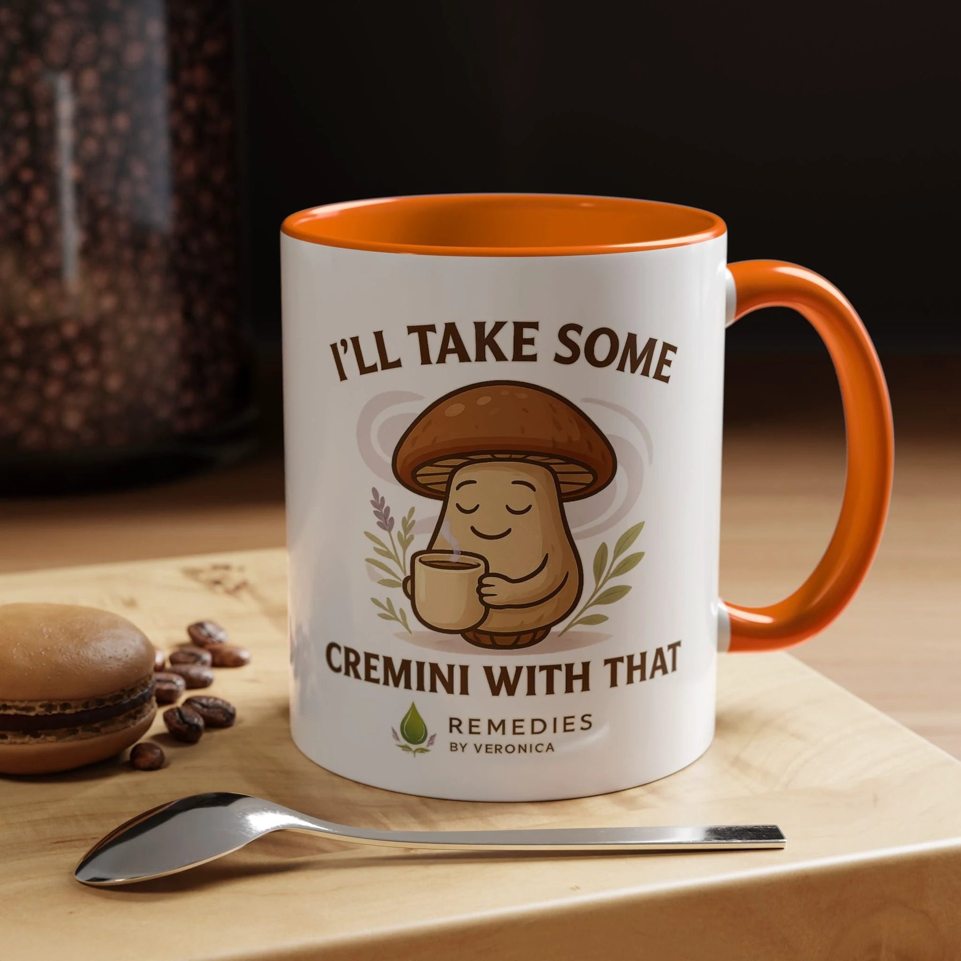 Mushroom Coffee Mug - "I'll Take Some Cremini With That" MULTIPLE COLOR OPTIONS by Printify