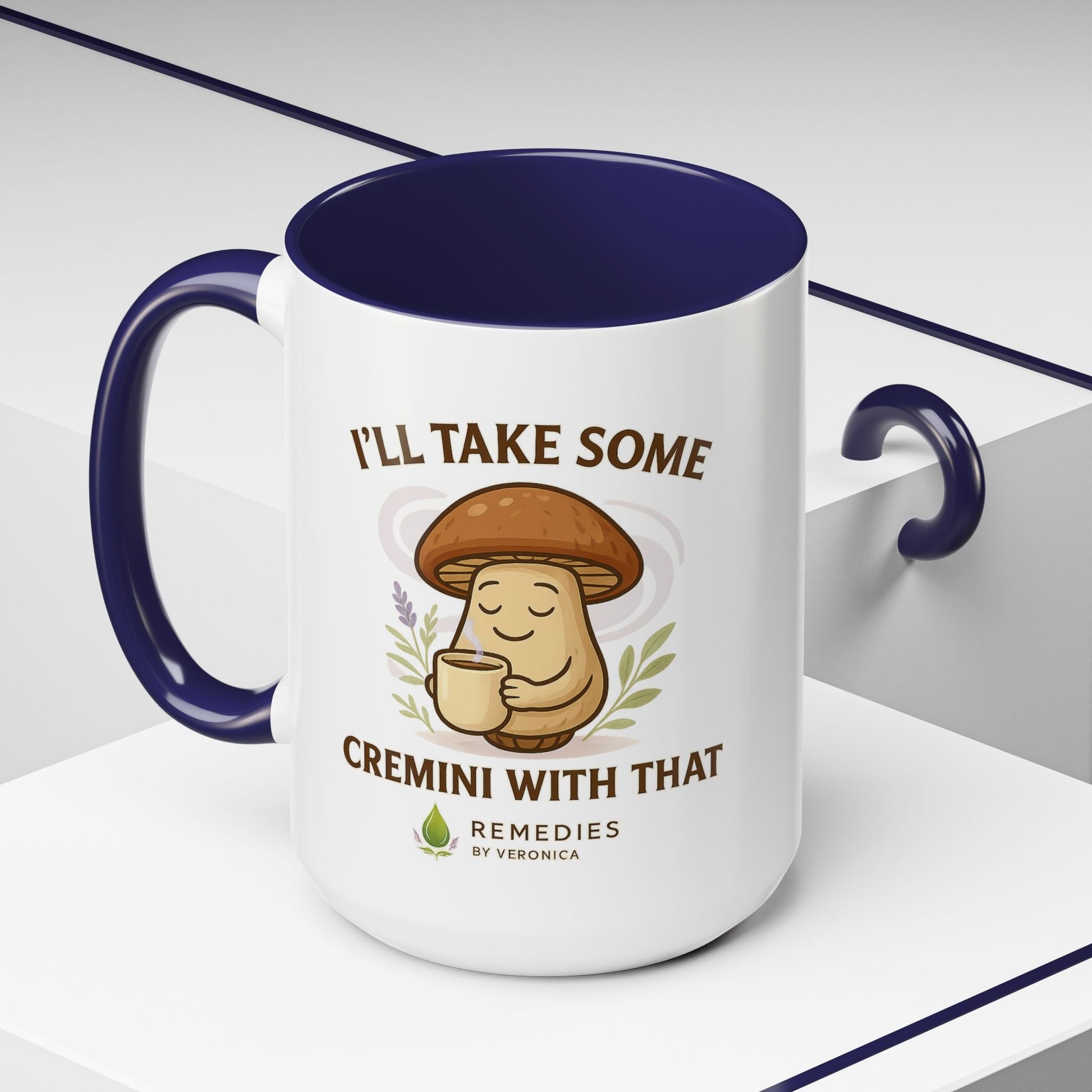 Mushroom Coffee Mug - "I'll Take Some Cremini With That" MULTIPLE COLOR OPTIONS by Printify