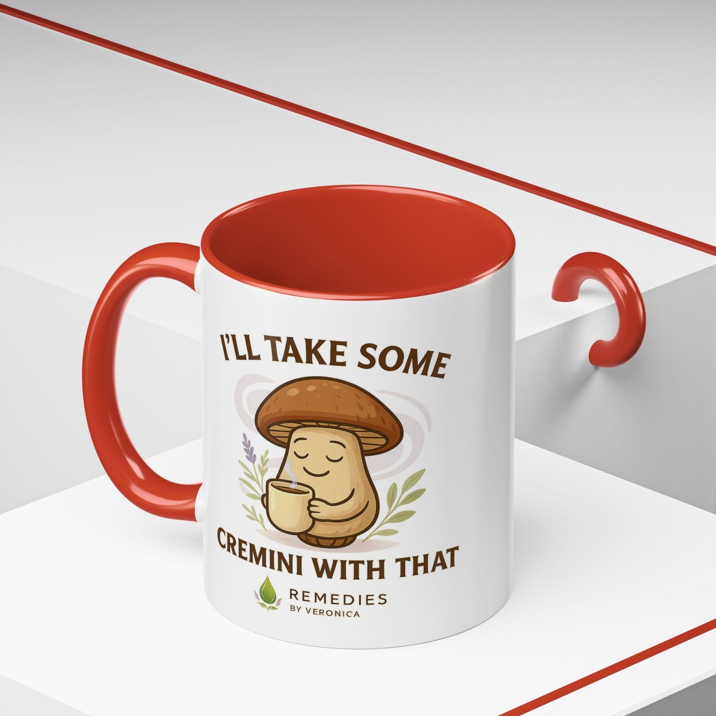 Mushroom Coffee Mug - "I'll Take Some Cremini With That" MULTIPLE COLOR OPTIONS by Printify