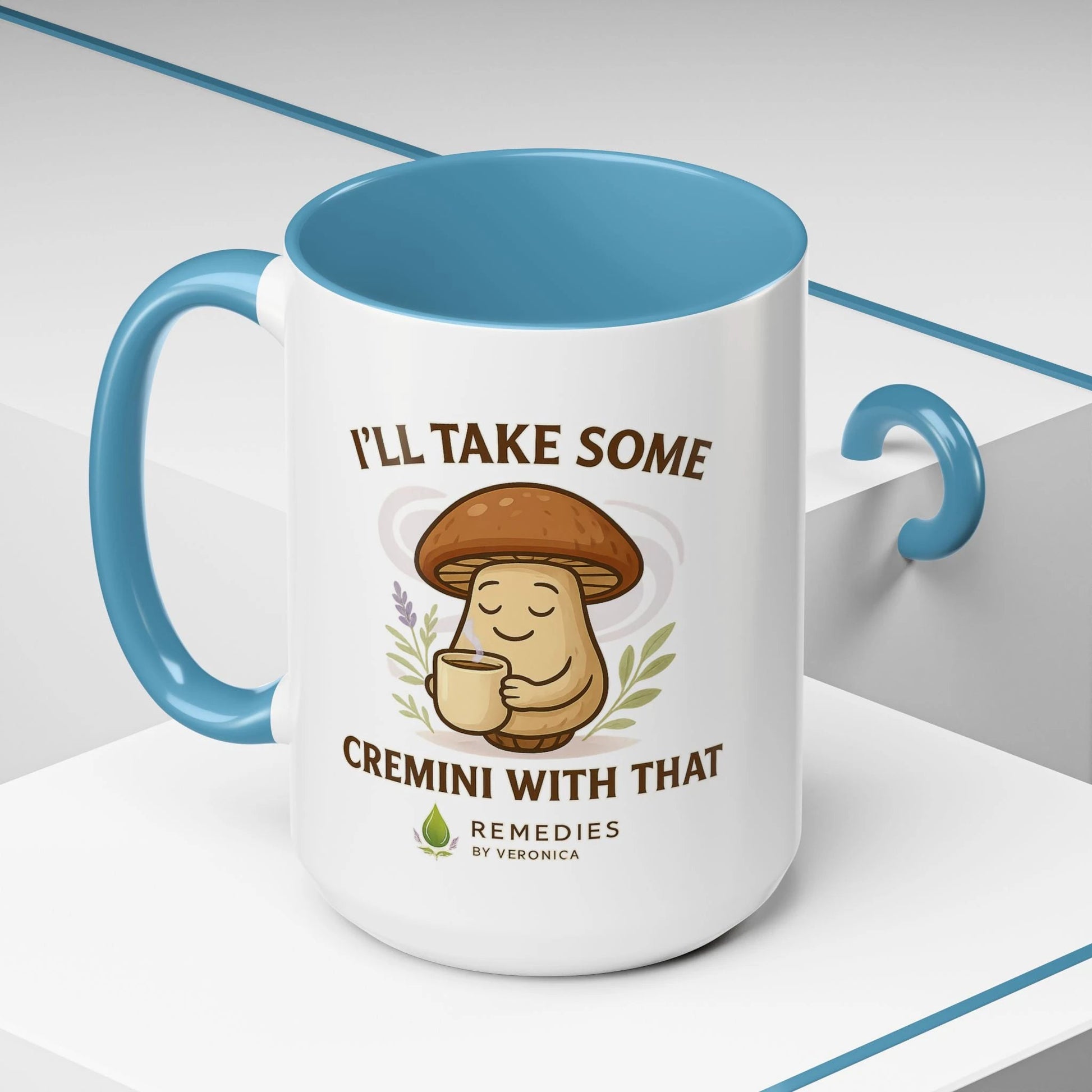 Mushroom Coffee Mug - "I'll Take Some Cremini With That" MULTIPLE COLOR OPTIONS by Printify