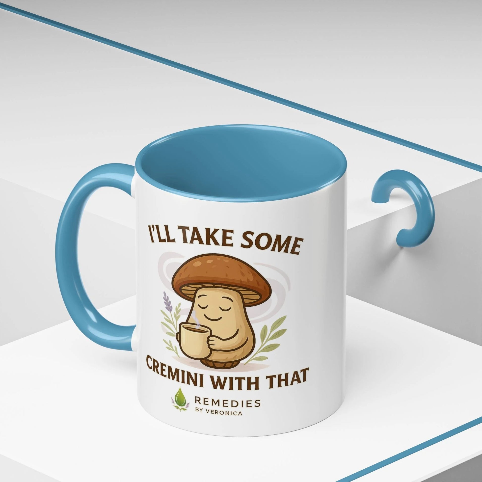 Mushroom Coffee Mug - "I'll Take Some Cremini With That" MULTIPLE COLOR OPTIONS by Printify