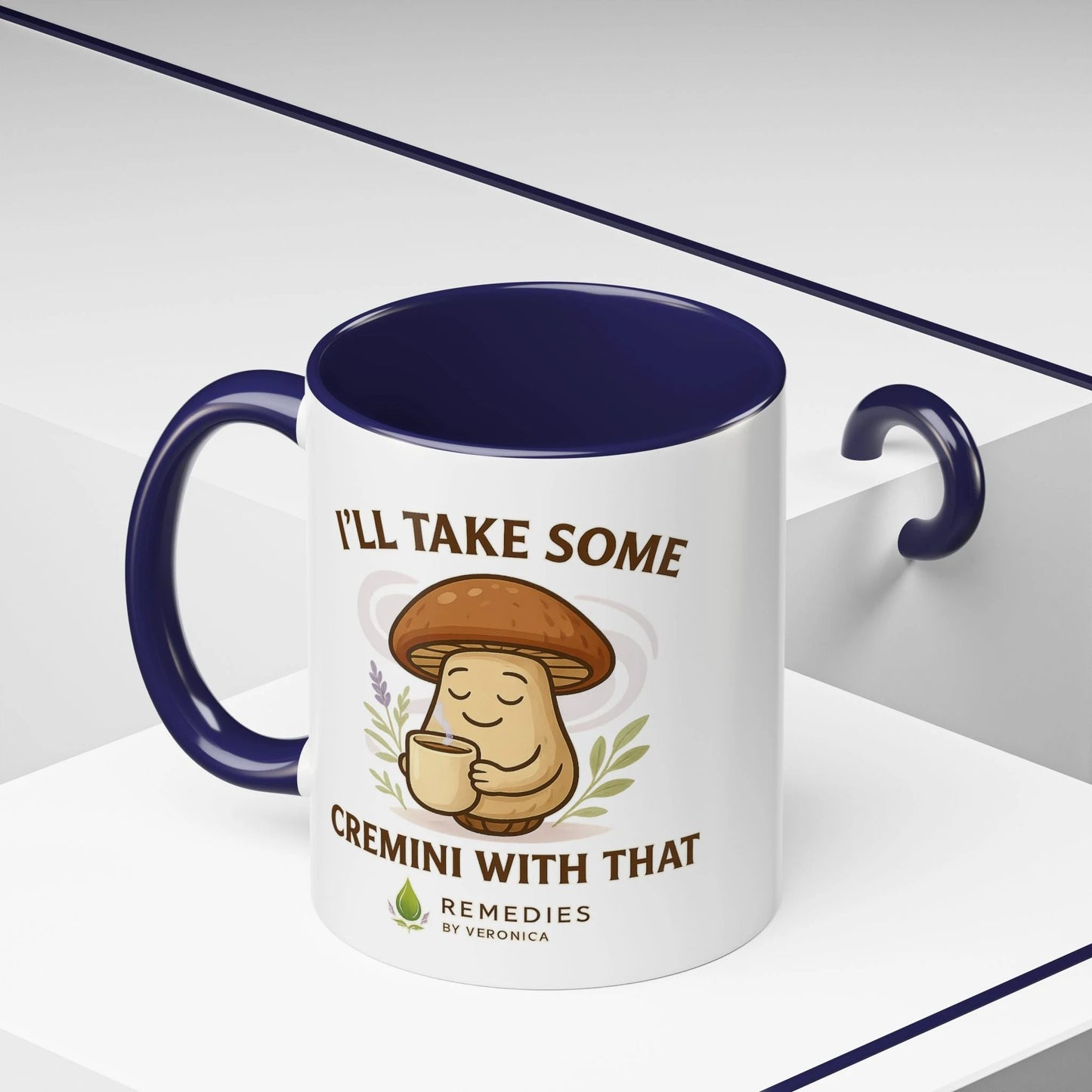 Mushroom Coffee Mug - "I'll Take Some Cremini With That" MULTIPLE COLOR OPTIONS by Printify