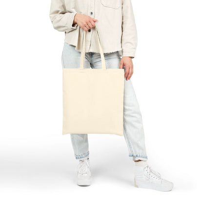 “Funny Cute Mushroom Sprout Tote Bag – Spores Before Chores" Cotton Canvas Shopper by Printify