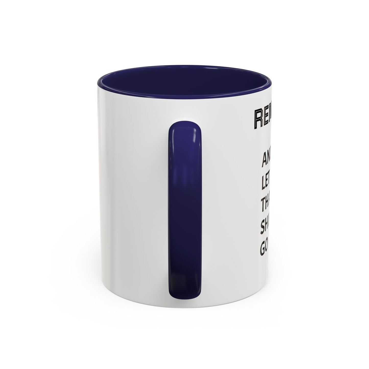 “Funny Mushroom Coffee Mug – Remain Calm & Let That Shiitake Go” (11 oz) Left Side by Printify