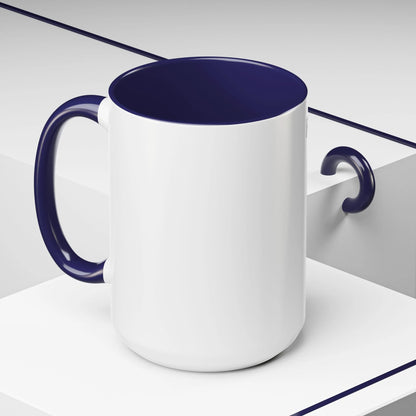 “Funny Mushroom Coffee Mug – Remain Calm & Let That Shiitake Go” (15 oz) Right Side by Printify