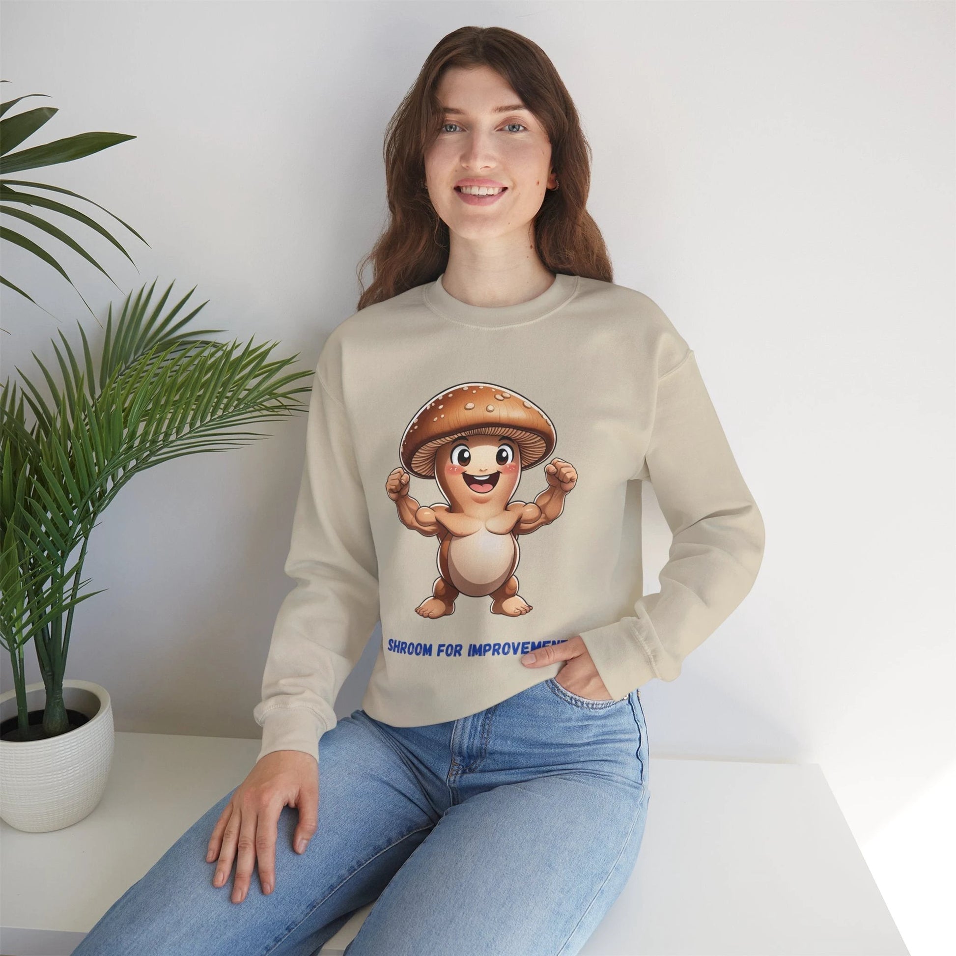 Shroom for Improvement Crewneck Sweatshirt by Printify