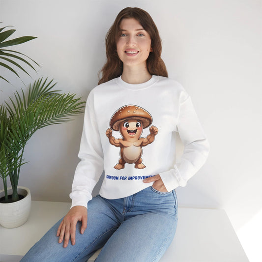 Shroom for Improvement Crewneck Sweatshirt by Printify