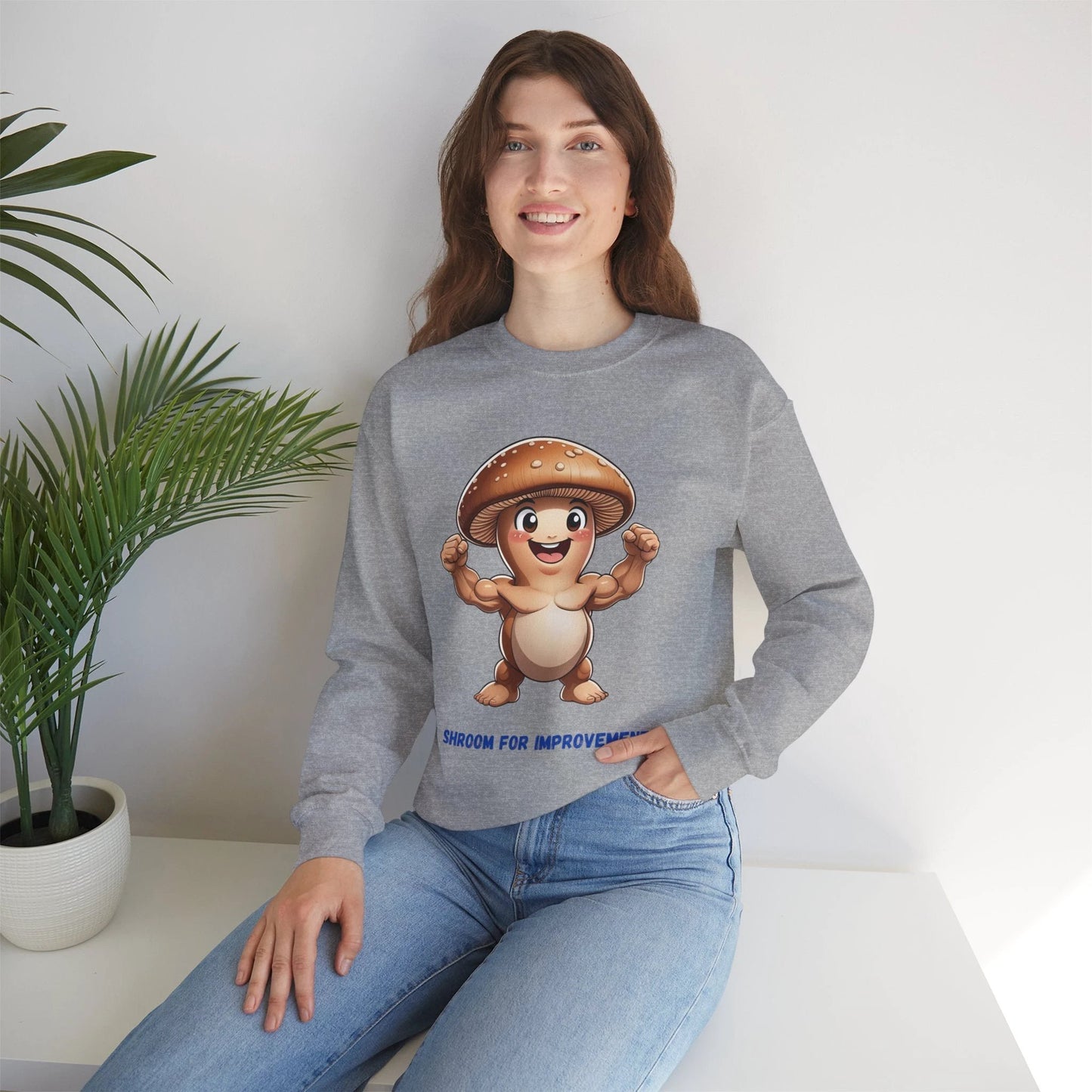 Shroom for Improvement Crewneck Sweatshirt by Printify